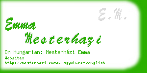 emma mesterhazi business card